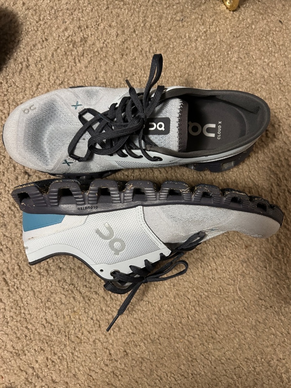On Running Cloud X Sneakers in Light Gray & Black